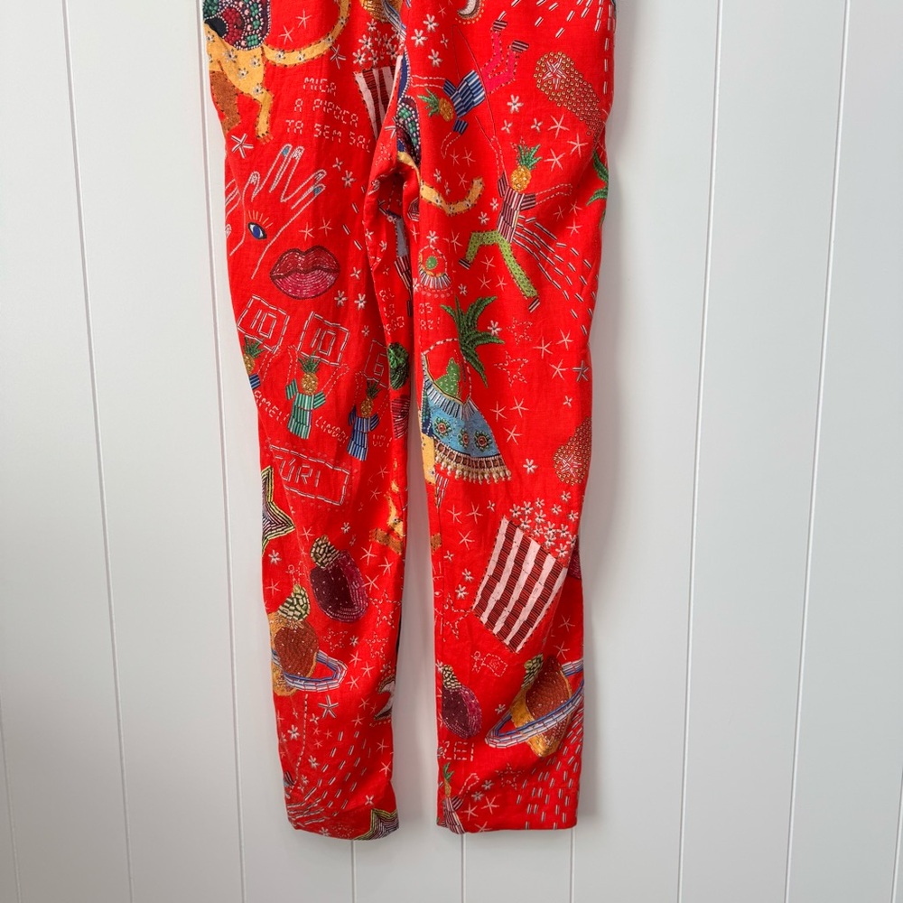 FARM Rio Red Spaghetti Strap Printed Jumpsuit - Picture 5 of 16